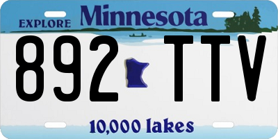 MN license plate 892TTV