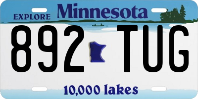 MN license plate 892TUG