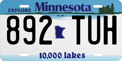 MN license plate 892TUH