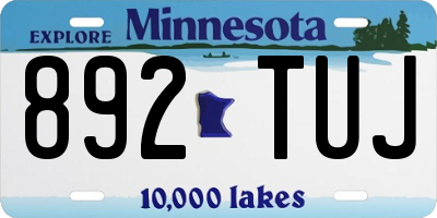 MN license plate 892TUJ