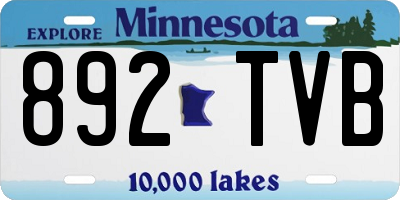 MN license plate 892TVB