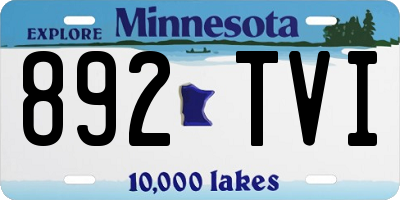 MN license plate 892TVI