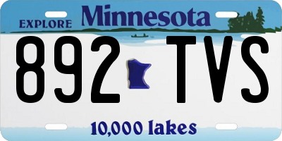 MN license plate 892TVS