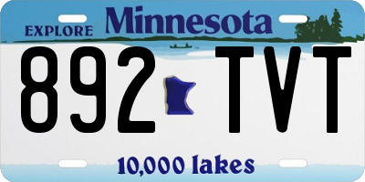 MN license plate 892TVT