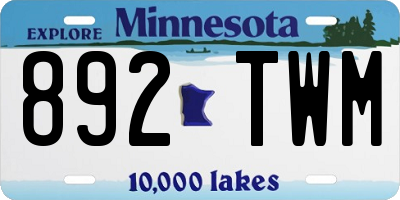 MN license plate 892TWM