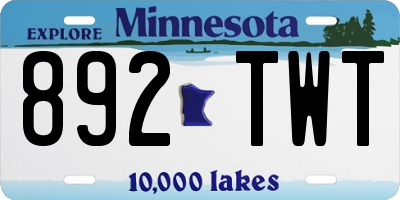 MN license plate 892TWT