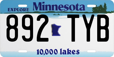 MN license plate 892TYB