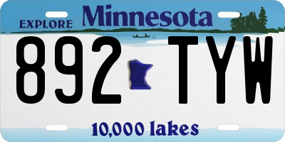 MN license plate 892TYW