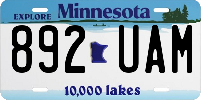 MN license plate 892UAM