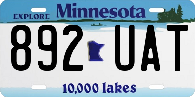 MN license plate 892UAT