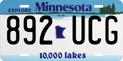 MN license plate 892UCG