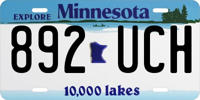 MN license plate 892UCH