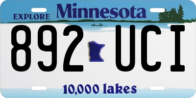 MN license plate 892UCI