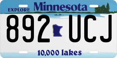 MN license plate 892UCJ