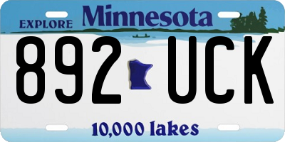 MN license plate 892UCK