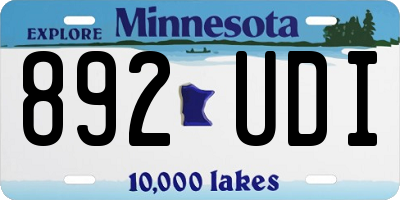 MN license plate 892UDI