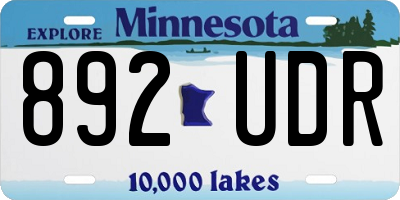 MN license plate 892UDR