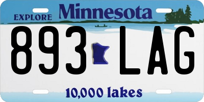 MN license plate 893LAG