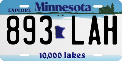 MN license plate 893LAH