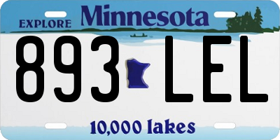 MN license plate 893LEL