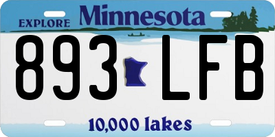 MN license plate 893LFB