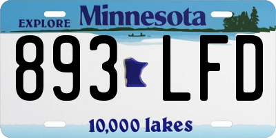 MN license plate 893LFD