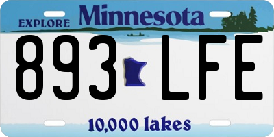 MN license plate 893LFE
