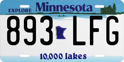 MN license plate 893LFG
