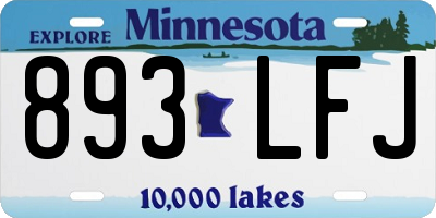 MN license plate 893LFJ