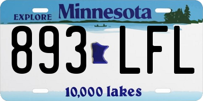 MN license plate 893LFL