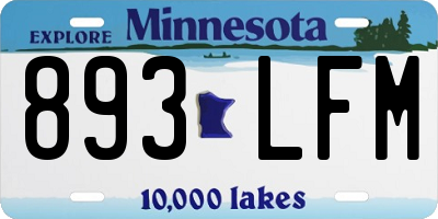 MN license plate 893LFM