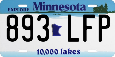 MN license plate 893LFP