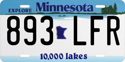 MN license plate 893LFR