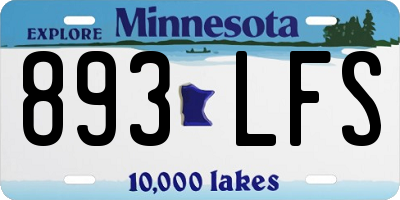 MN license plate 893LFS