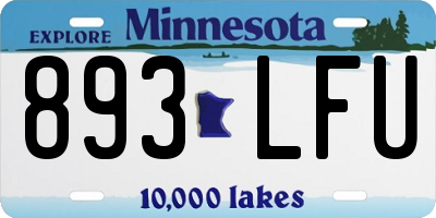 MN license plate 893LFU