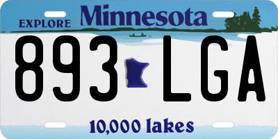 MN license plate 893LGA