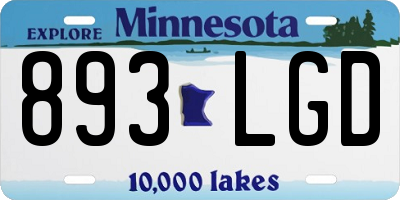 MN license plate 893LGD