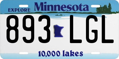MN license plate 893LGL