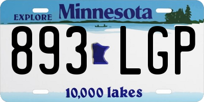 MN license plate 893LGP