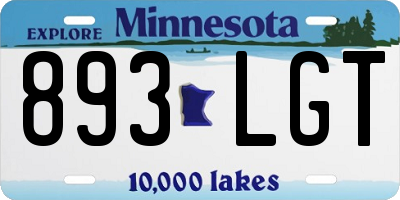 MN license plate 893LGT