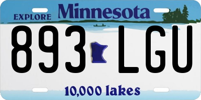 MN license plate 893LGU