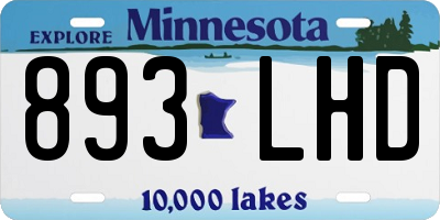 MN license plate 893LHD