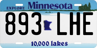 MN license plate 893LHE