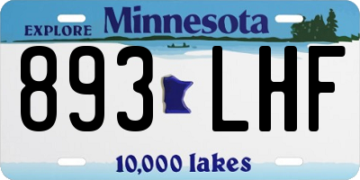 MN license plate 893LHF