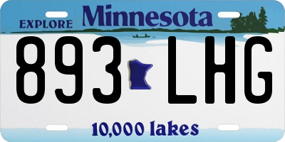 MN license plate 893LHG