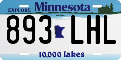 MN license plate 893LHL