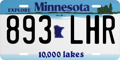 MN license plate 893LHR