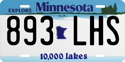 MN license plate 893LHS