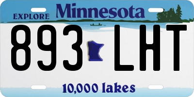 MN license plate 893LHT