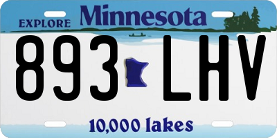MN license plate 893LHV